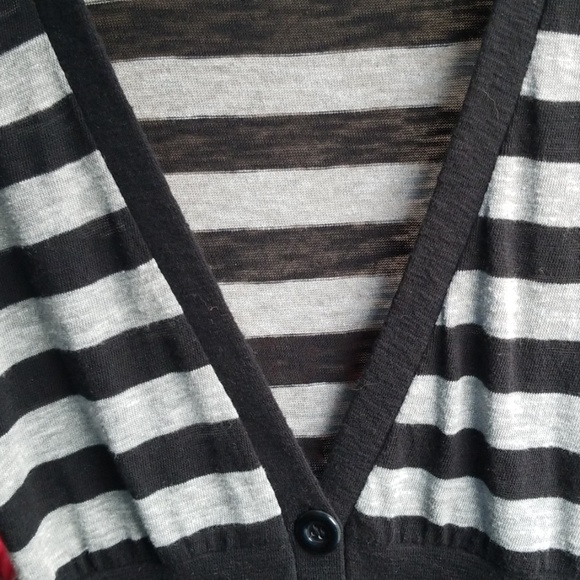 Black and gray strip Cardigan - Picture 4 of 7